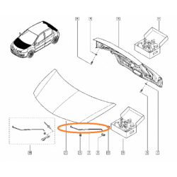 Podpora pokrywy silnika...