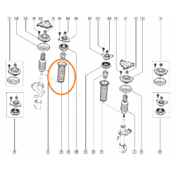 Osłona amortyzatora przód...